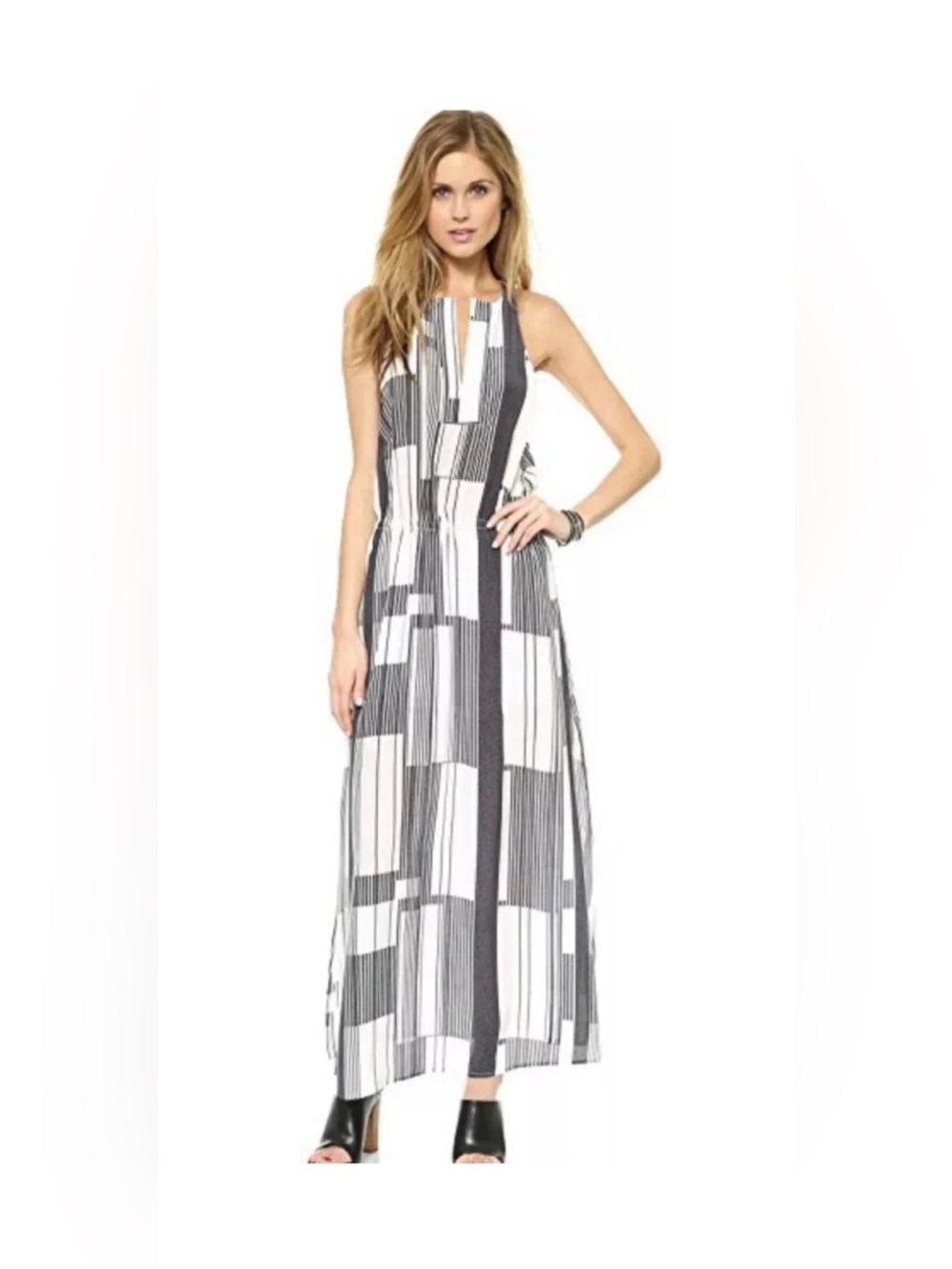 Club Monaco Alessandra Striped Maxi Dress - Picture 2 of 10